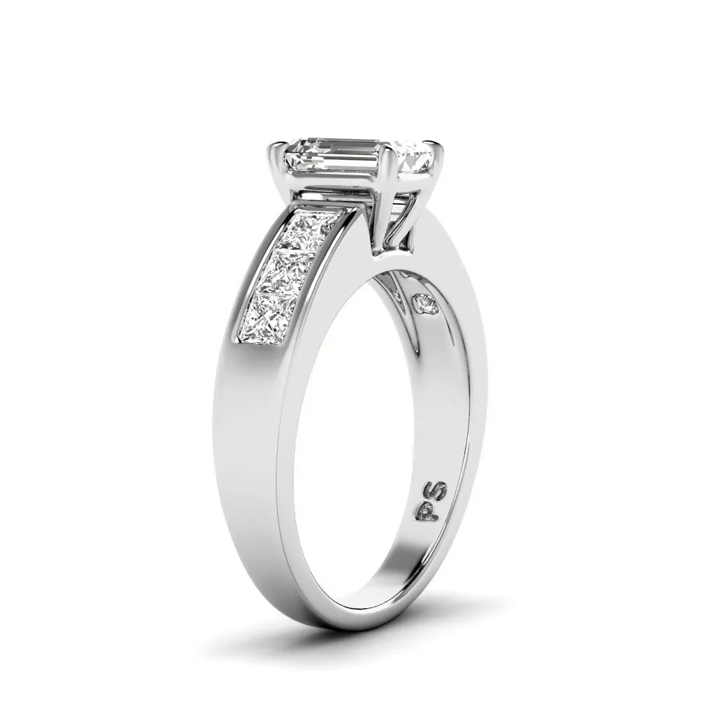 1.15-2.30 CT Princess & Emerald Cut Diamonds - Engagement Ring