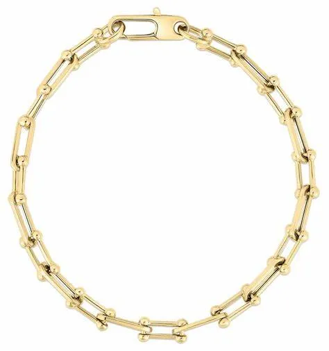 18K YELLOW GOLD LINK BRACELET