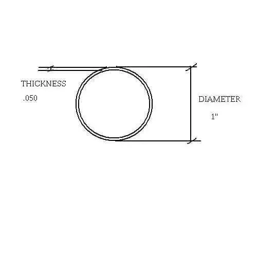 1" Diameter X .050 Wall Solid Polished Brass Tubing