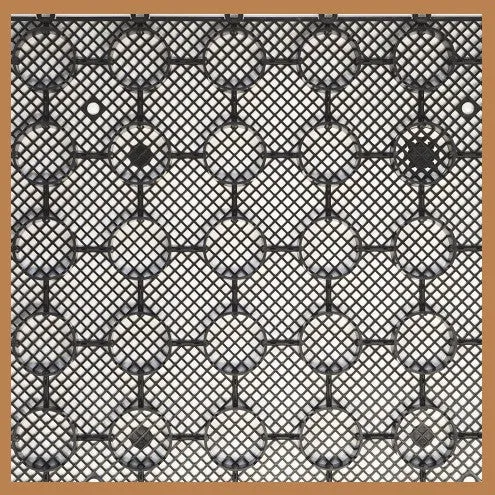 1sqm Pack - Gravel Ground Reinforcement Grid Panel Tile System (Black)