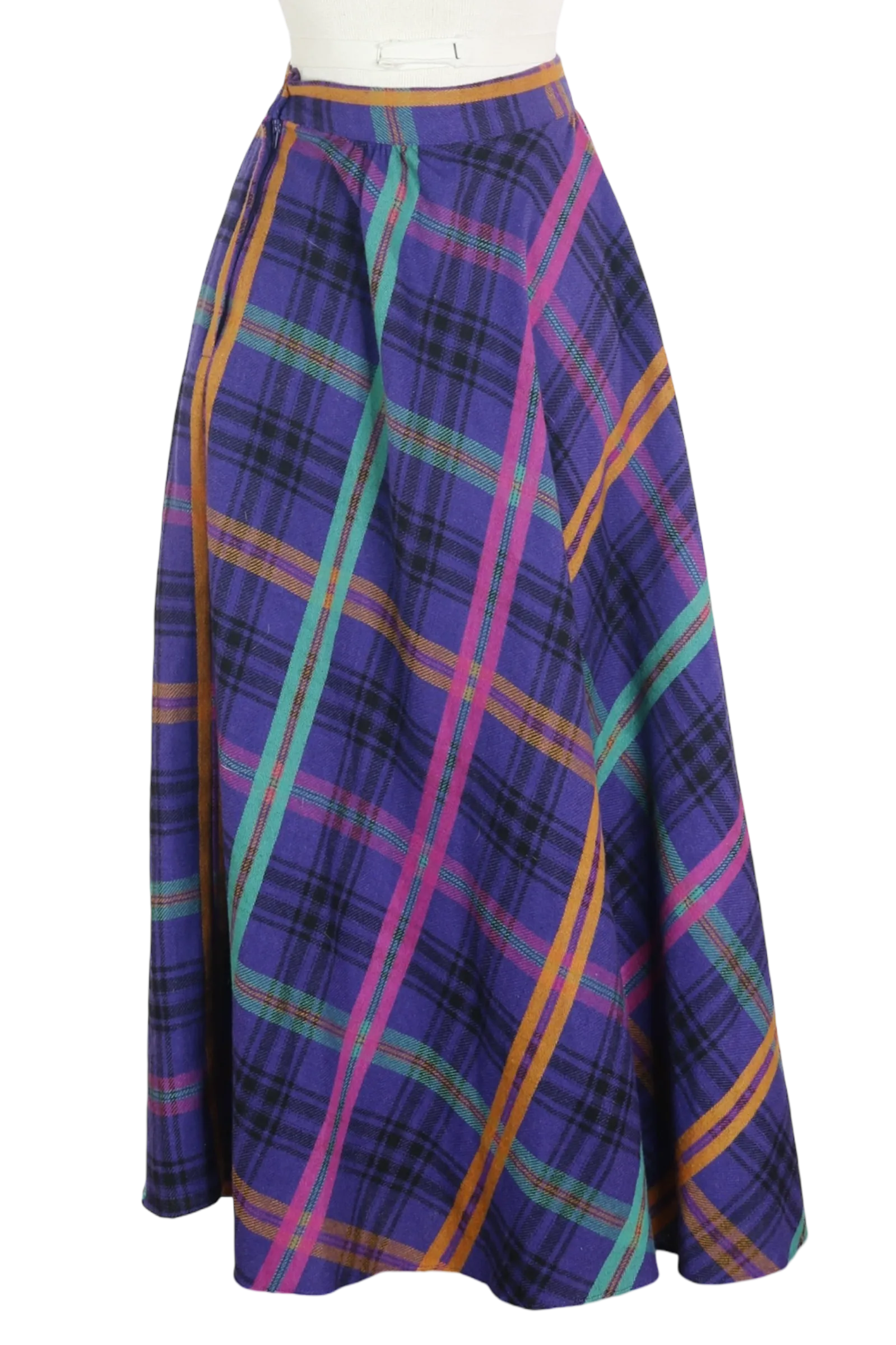 90s Counterparts Purple Plaid Skirt       w28