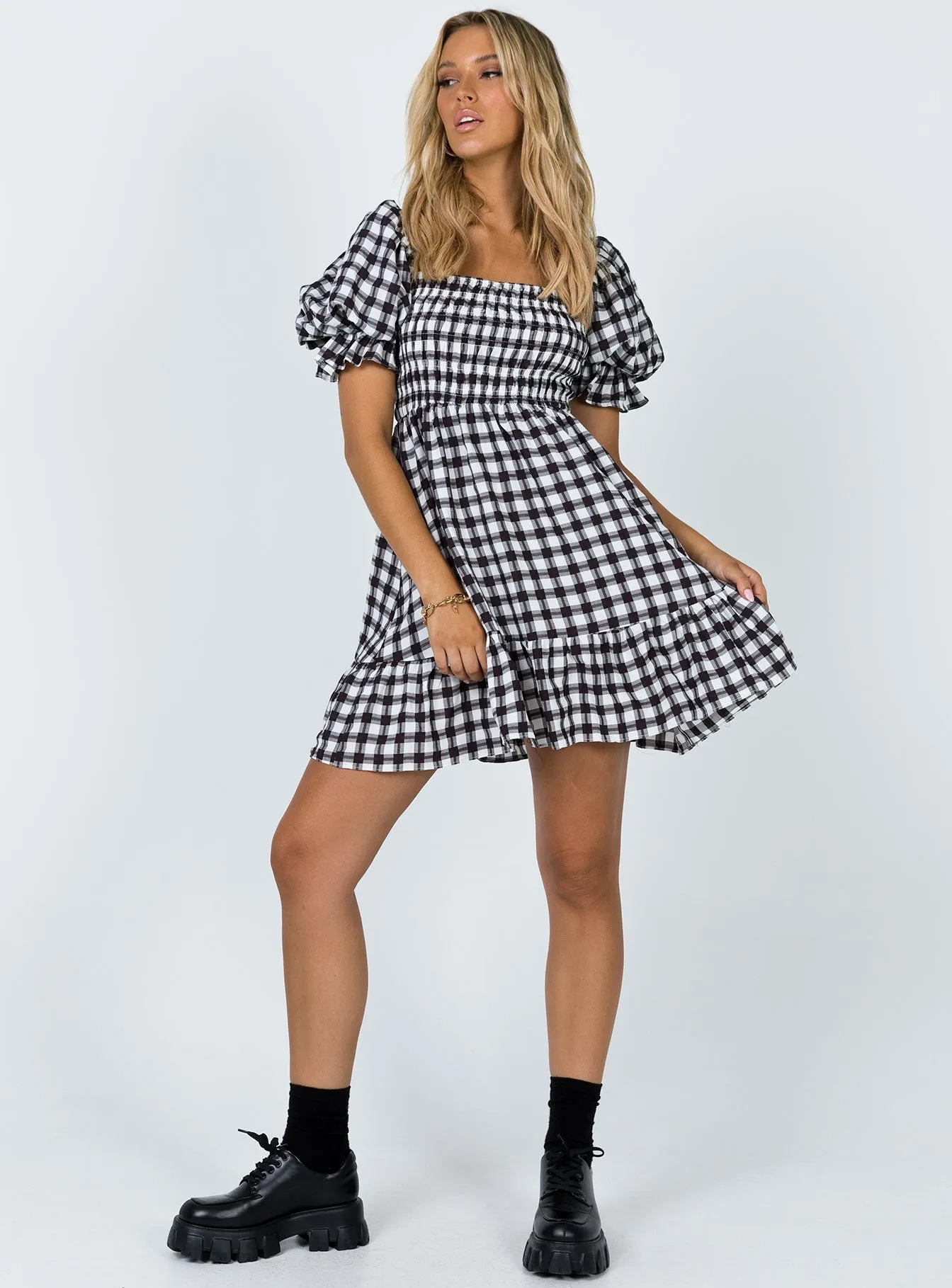 Adelio Mini Dress Black / White