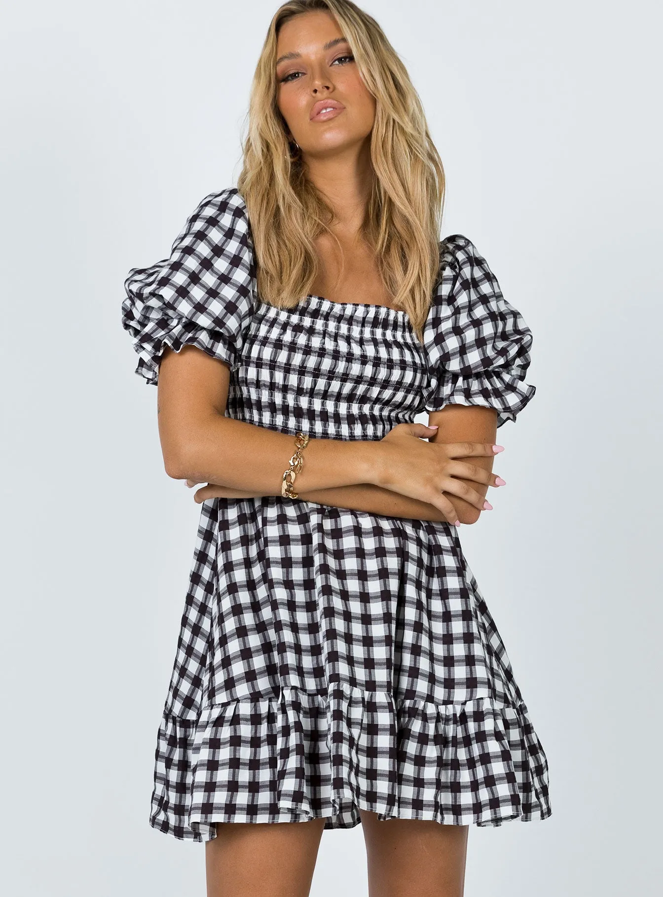 Adelio Mini Dress Black / White