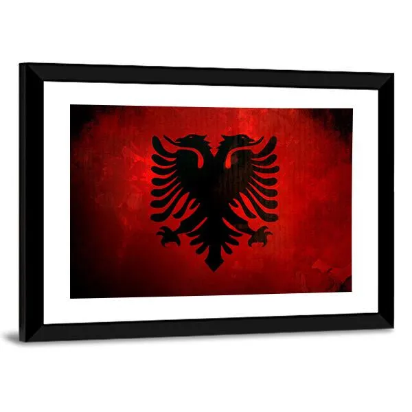 Albania Flag Canvas Wall Art