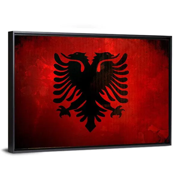 Albania Flag Canvas Wall Art