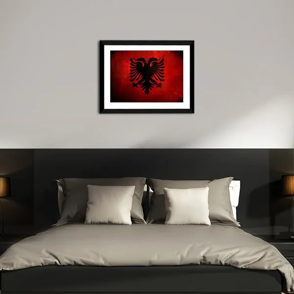 Albania Flag Canvas Wall Art