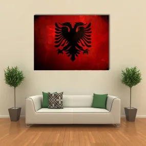 Albania Flag Canvas Wall Art