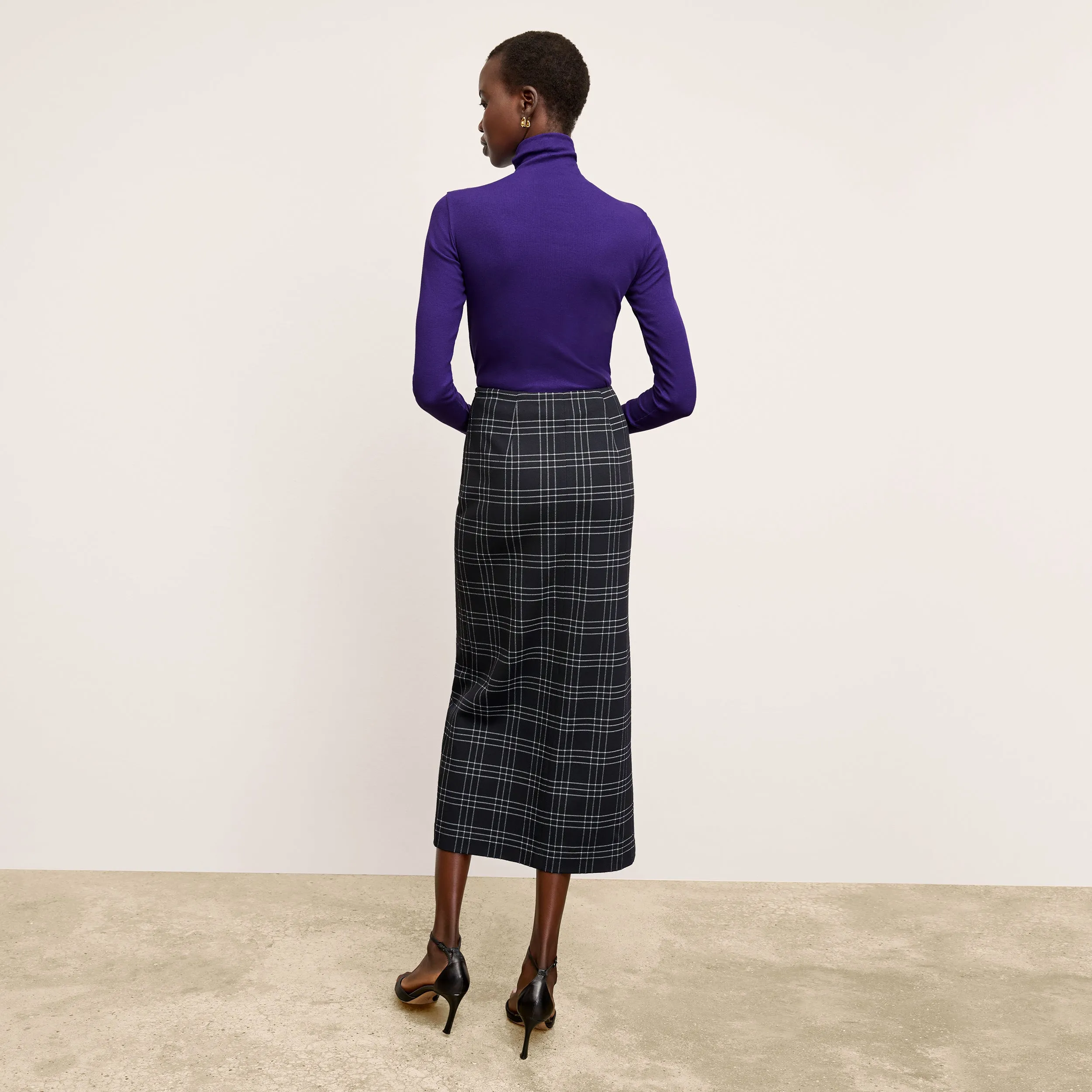 Amara Skirt - Knit Suiting :: Plaid