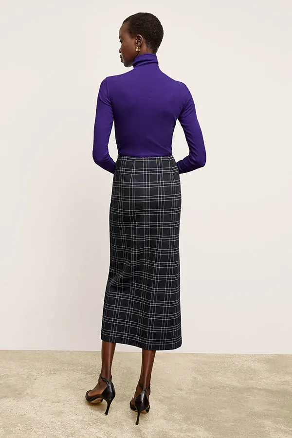 Amara Skirt - Knit Suiting :: Plaid