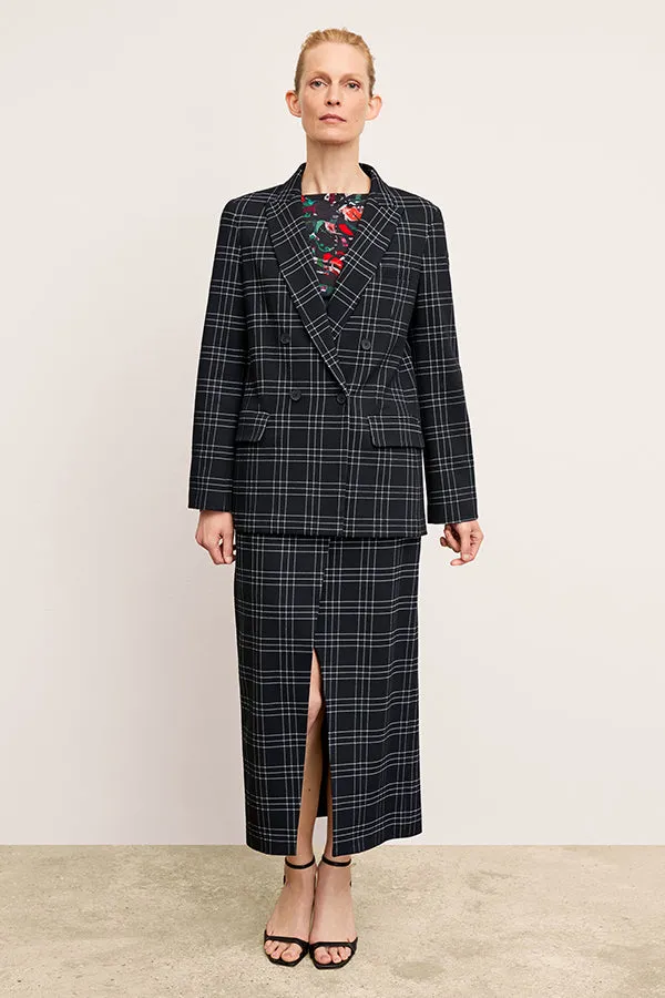 Amara Skirt - Knit Suiting :: Plaid