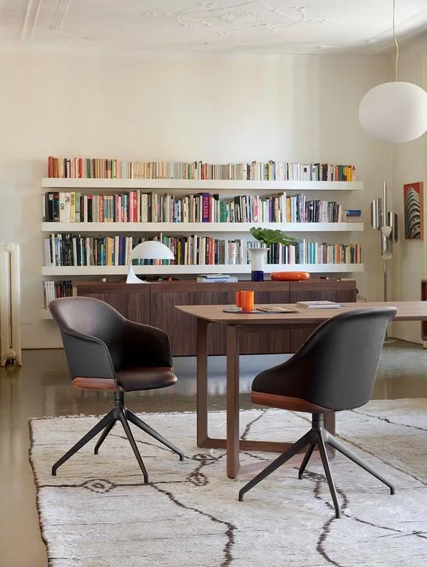 Avant - Sideboard with Bronzed Brass Base and Ash or Canaletto Walnut Frame 4 doors (884/MB1)