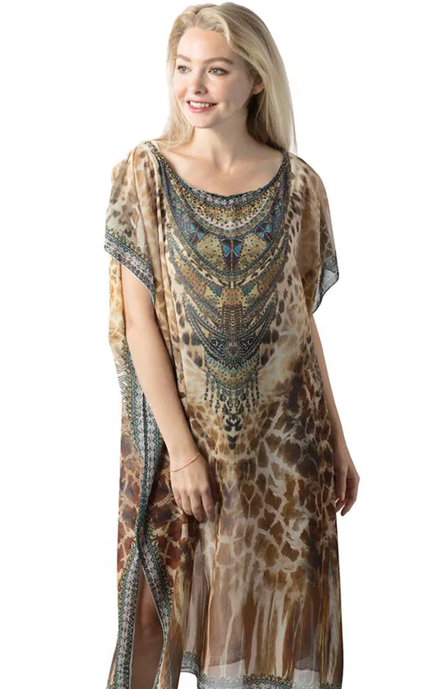 BAAP8627 Animal Print Poncho