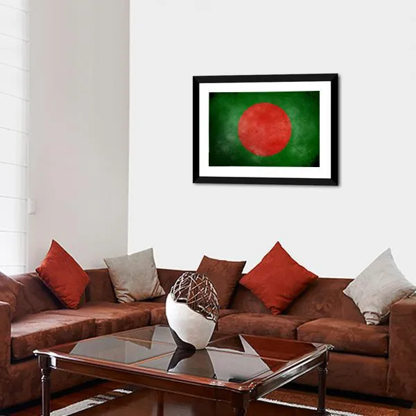 Bangladesh Flag Canvas Wall Art