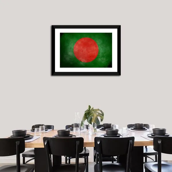 Bangladesh Flag Canvas Wall Art