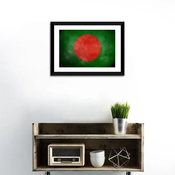 Bangladesh Flag Canvas Wall Art