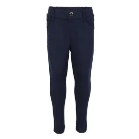 BIG GIRLS BASIC KNIT PANTS - NAVY BLUE