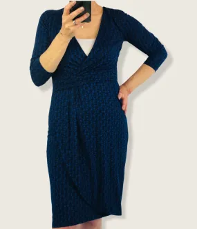 Blue Dash Jersey Wrap dress Size 8