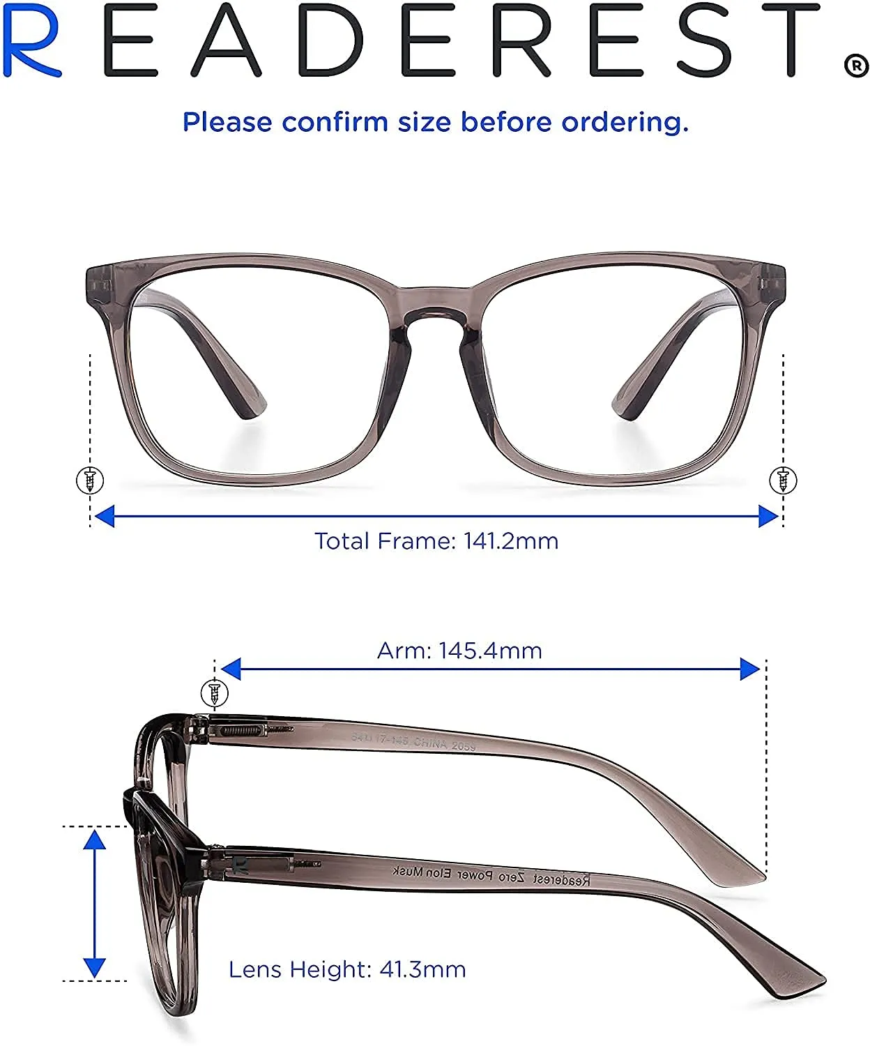 Blue-Light-Blocking-Reading-Glasses-Charcoal-0-00-Magnification-Computer-Glasses