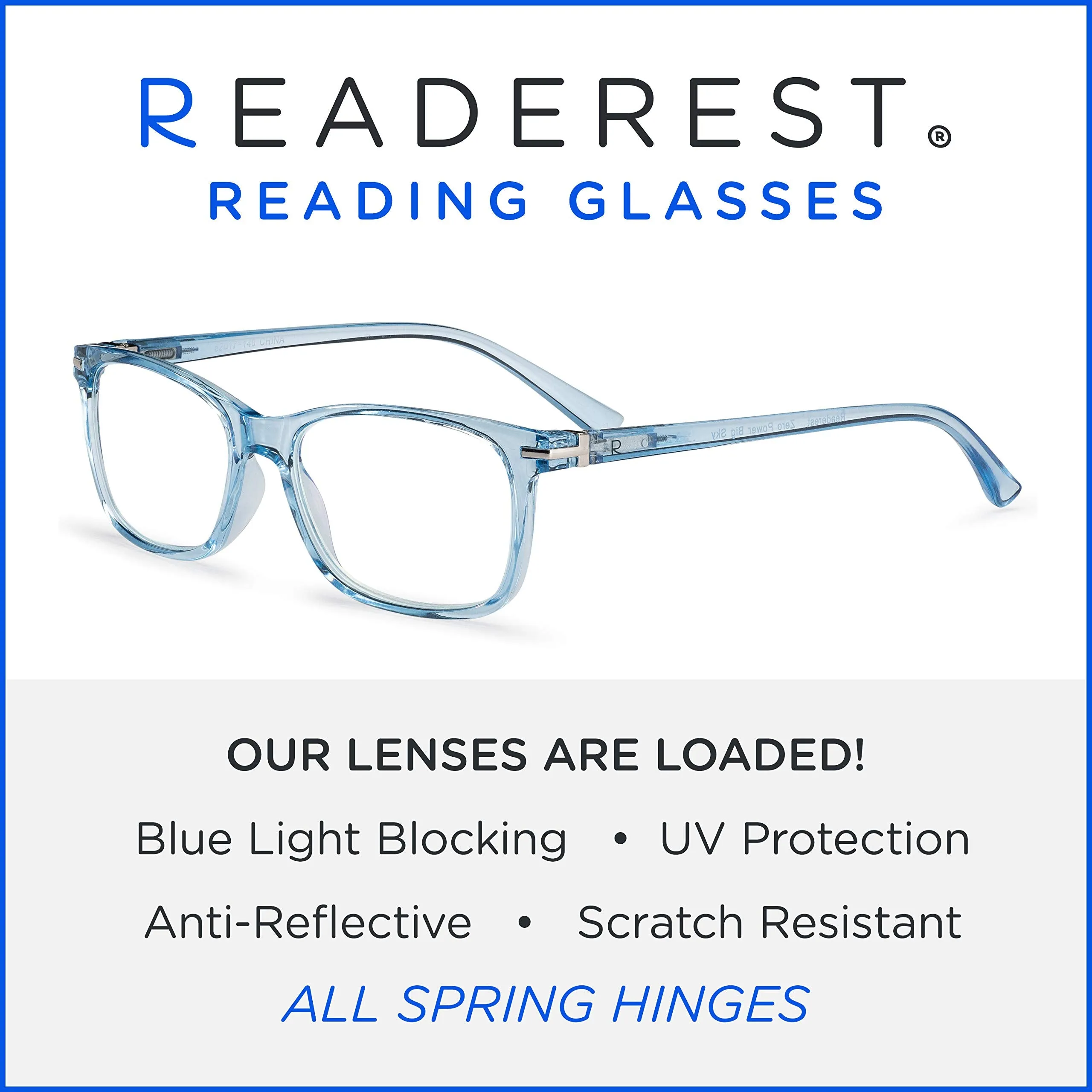 Blue-Light-Blocking-Reading-Glasses-Light-Blue-0-25-Magnification-Computer-Glasses