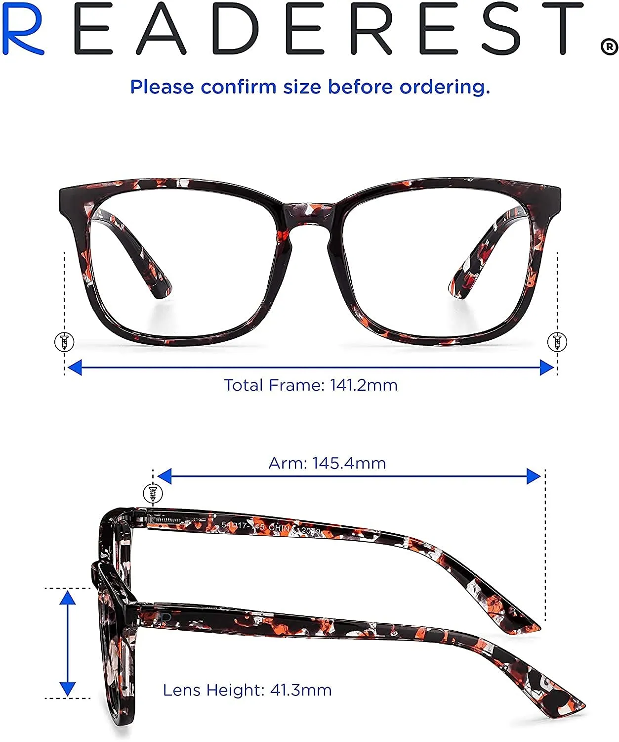 Blue-Light-Blocking-Reading-Glasses-Rose-Tortoise-0-75-Magnification-Computer-Glasses