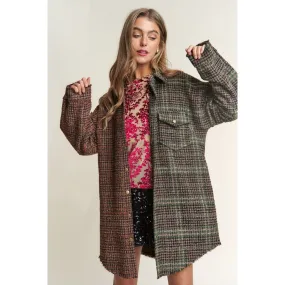 Boyfriend Tweed Plaid Shacket