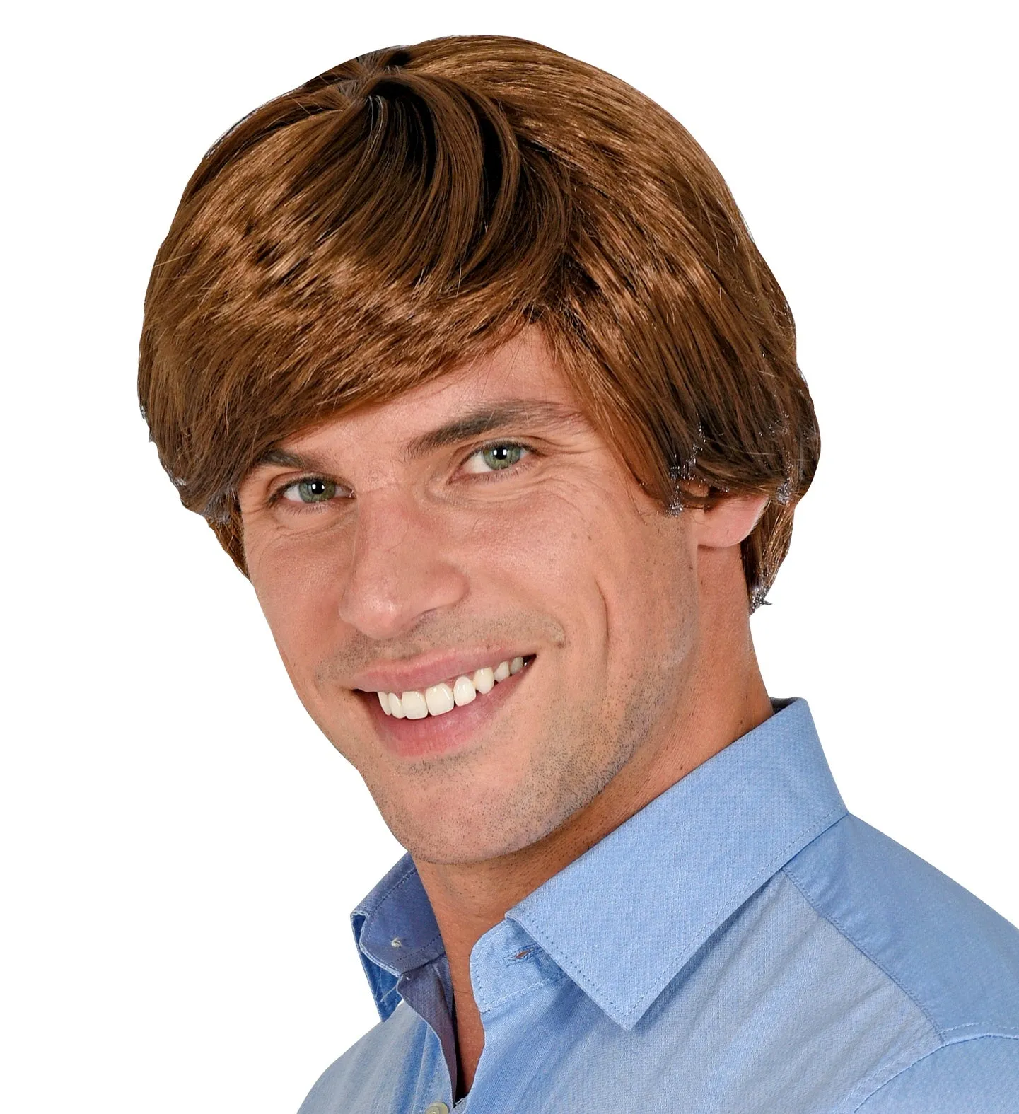 Brown Wig Side Parting Men's