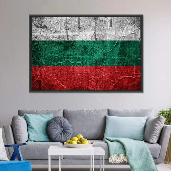 Bulgarian Flag Canvas Wall Art