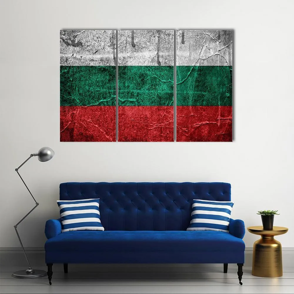 Bulgarian Flag Canvas Wall Art