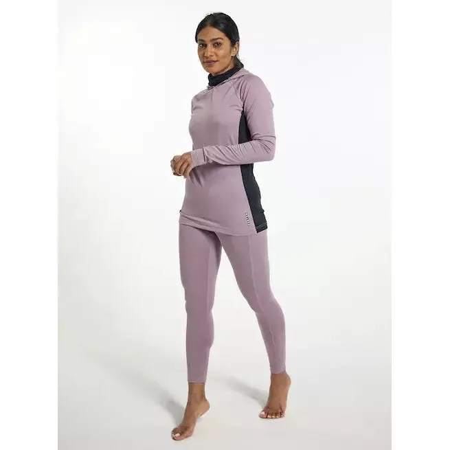 Burton Womens Midweight X  Base Layer Long NeckHoodie-Elderberry