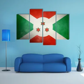 Burundi Faso Flag Canvas Wall Art