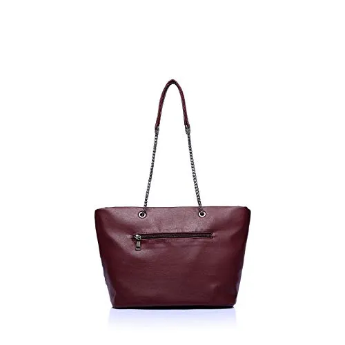 Caprese womens CICELY T Large MAROON Tote Bag