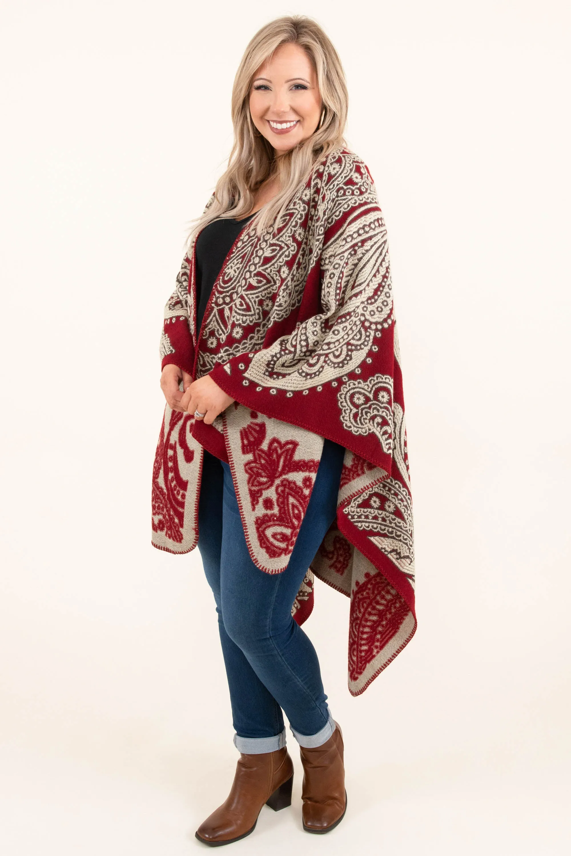 Castle Of Gold Poncho, Red