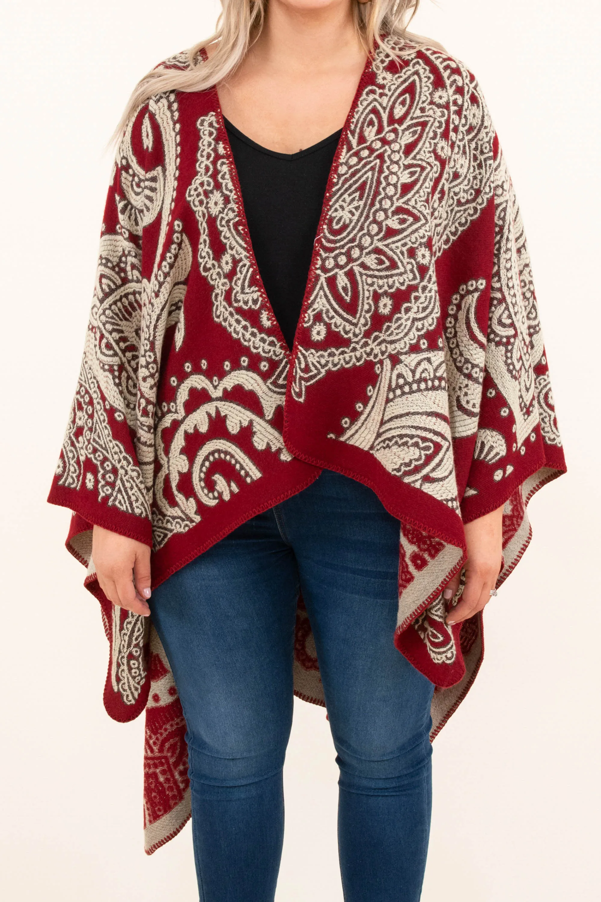 Castle Of Gold Poncho, Red