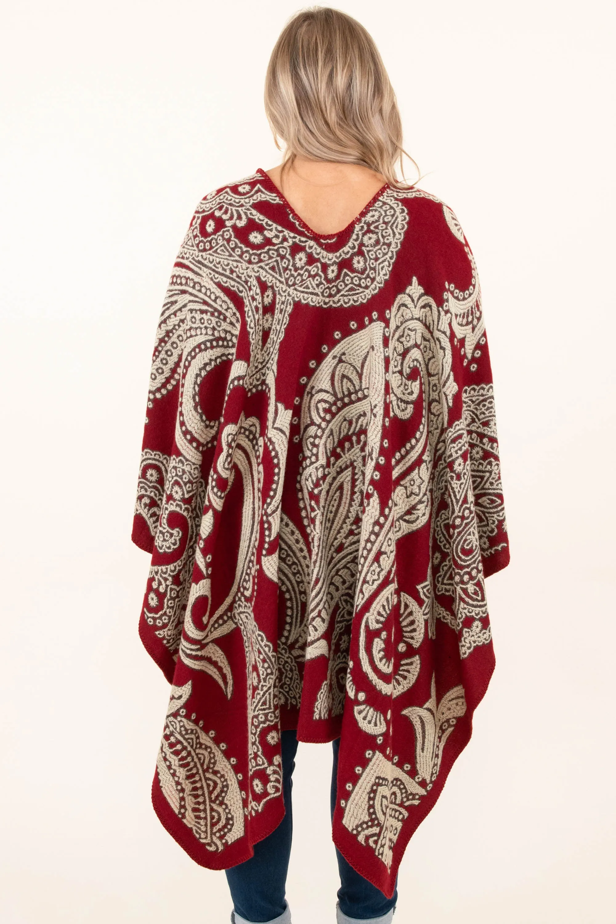 Castle Of Gold Poncho, Red