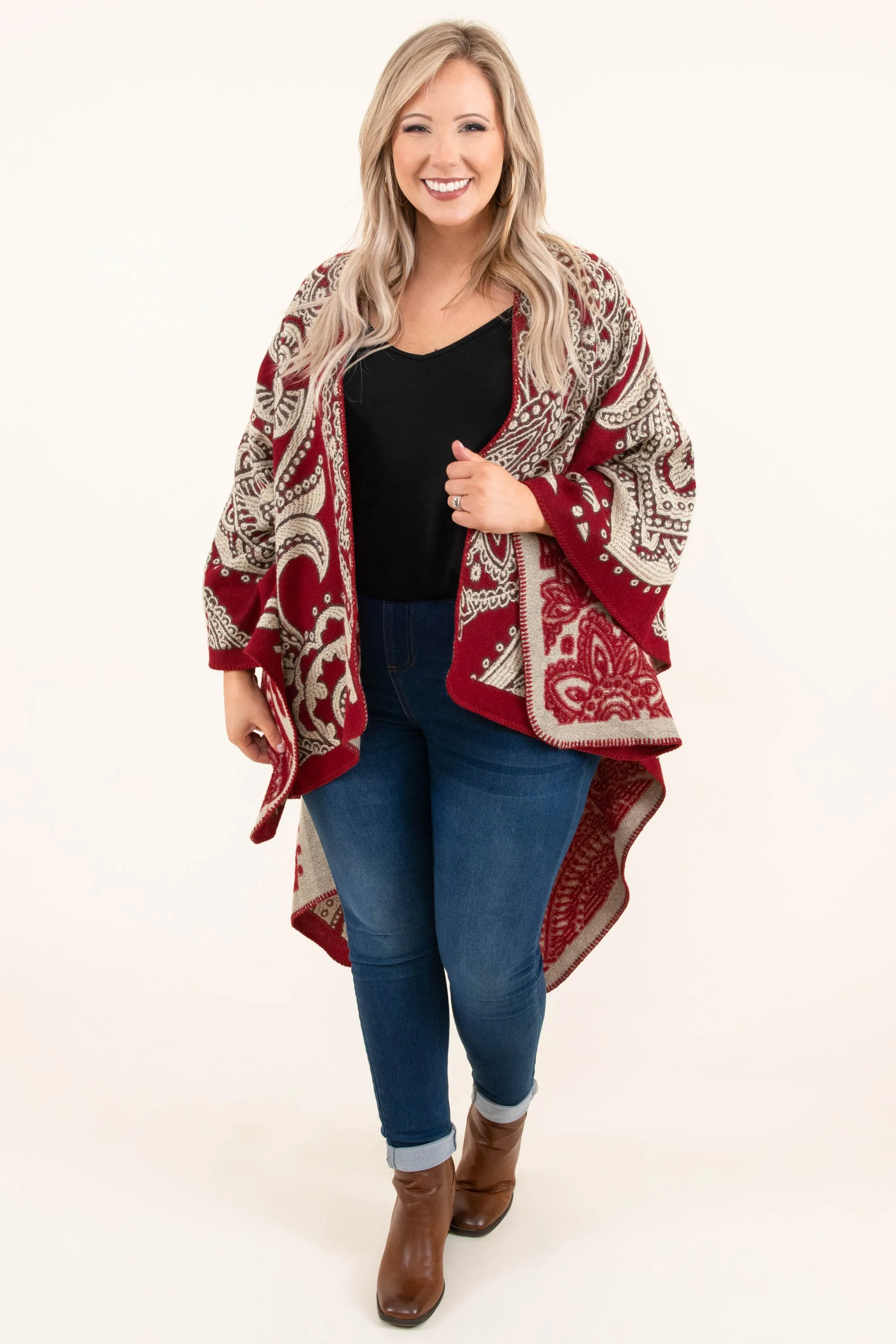 Castle Of Gold Poncho, Red