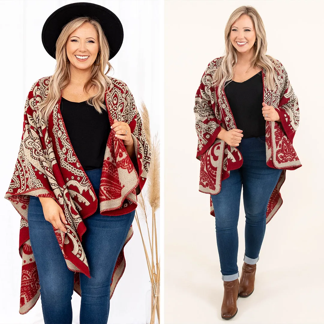 Castle Of Gold Poncho, Red