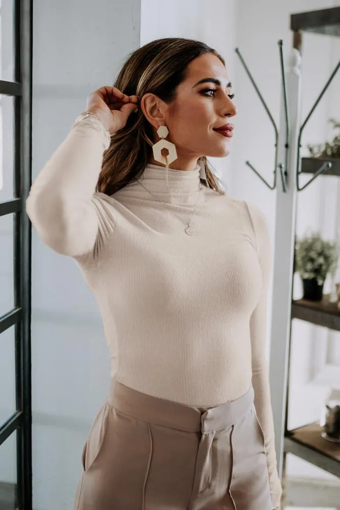 Charlie Turtleneck Top in Ivory