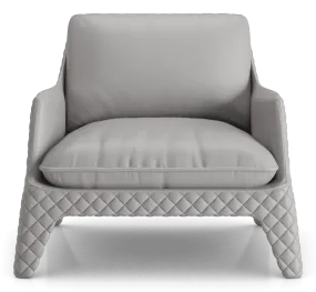 Chatham Lounge Chair in Pearl Grey Leather