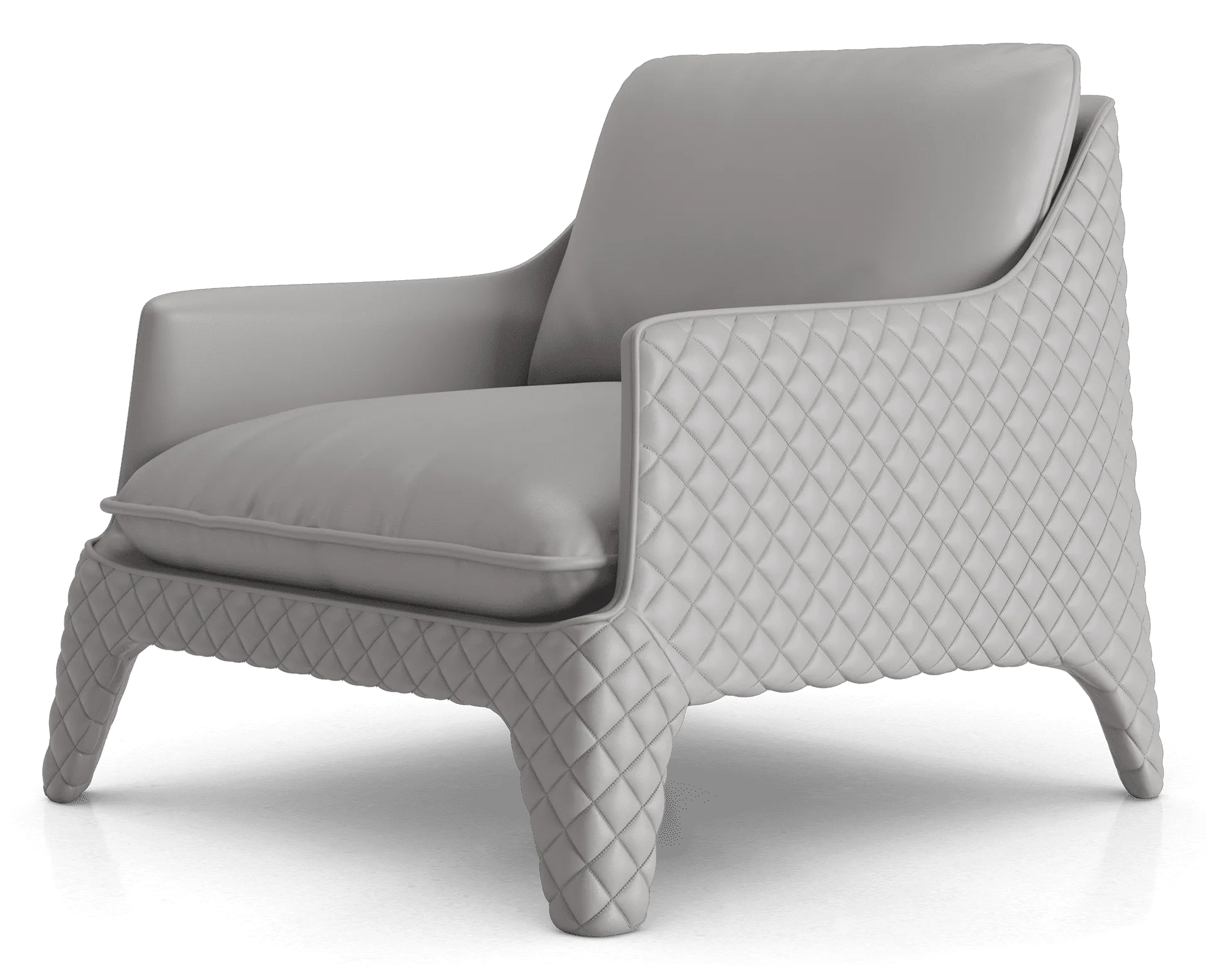 Chatham Lounge Chair in Pearl Grey Leather