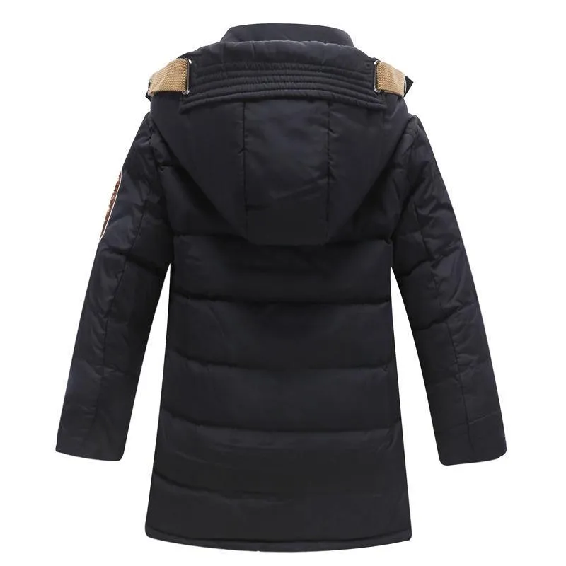 Children's Winter Duck Down Padded Big Boys Warm Winter Down Coat Thickening Outerwear Jacket