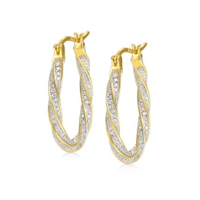 Cléo Oblong Twist Hoop Limited Edition Earrings