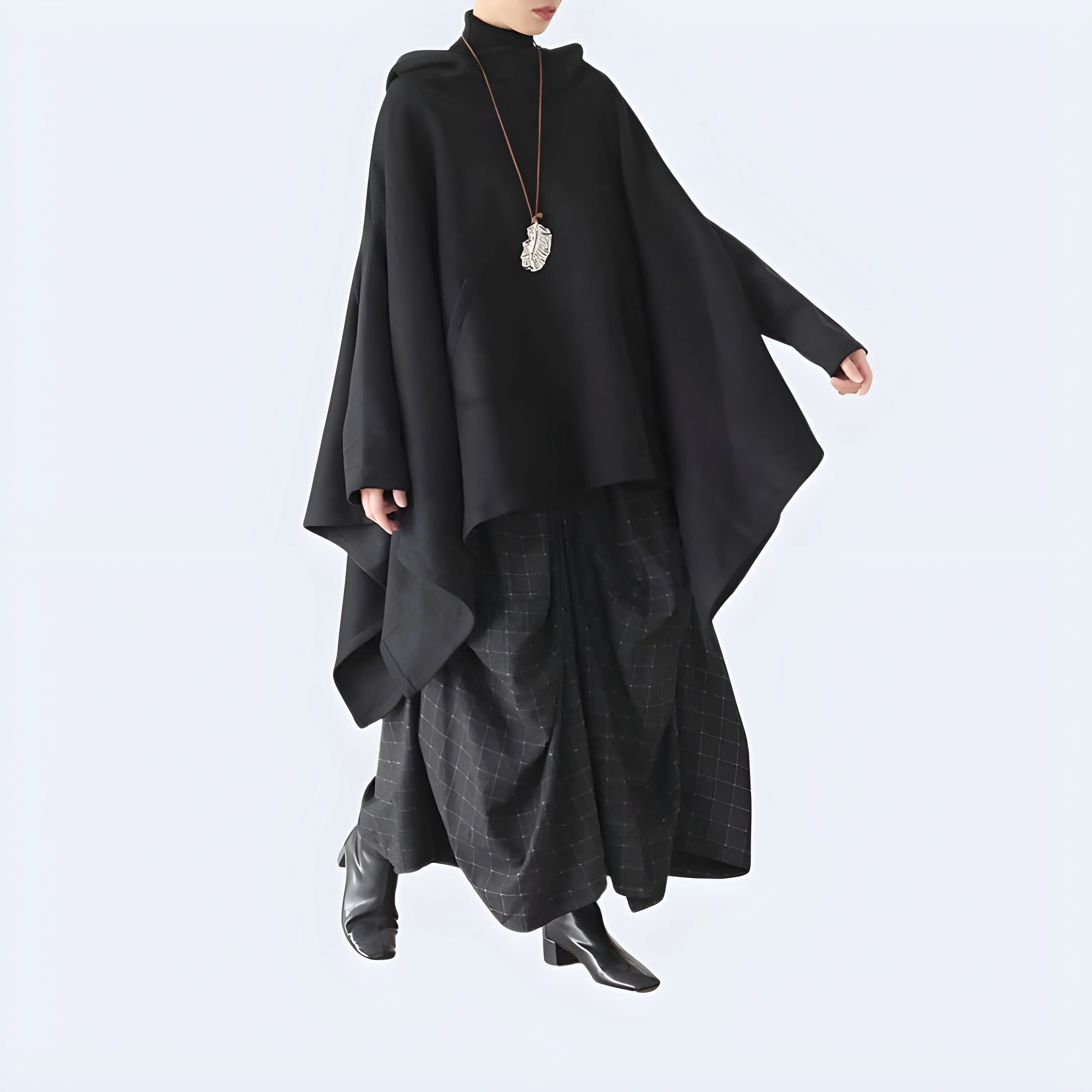 Cloak Coat With Hood