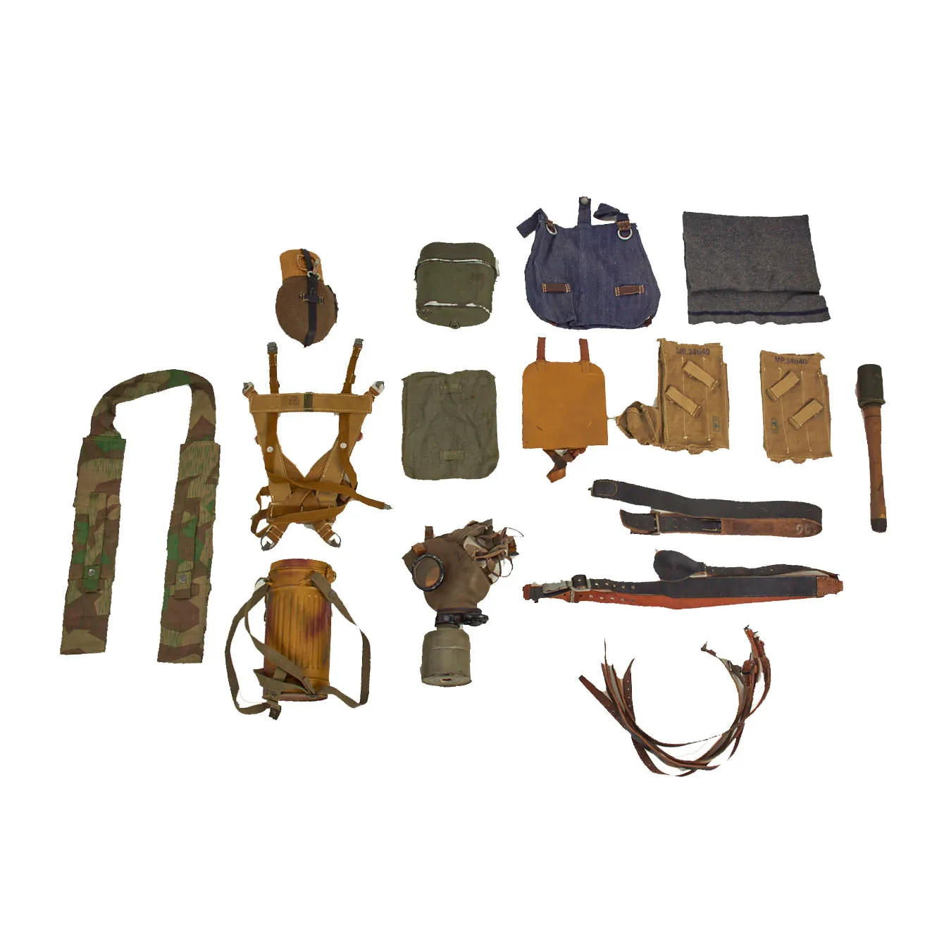 Collection of Reproduction WWII German Field Equipment - 20 Items