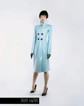 COMPLETE OUTFIT - PLUVIA Latex Classic Trench Coat with Wrist Gloves