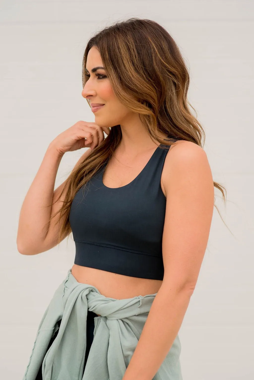 Cut Out Back Cropped Active Top