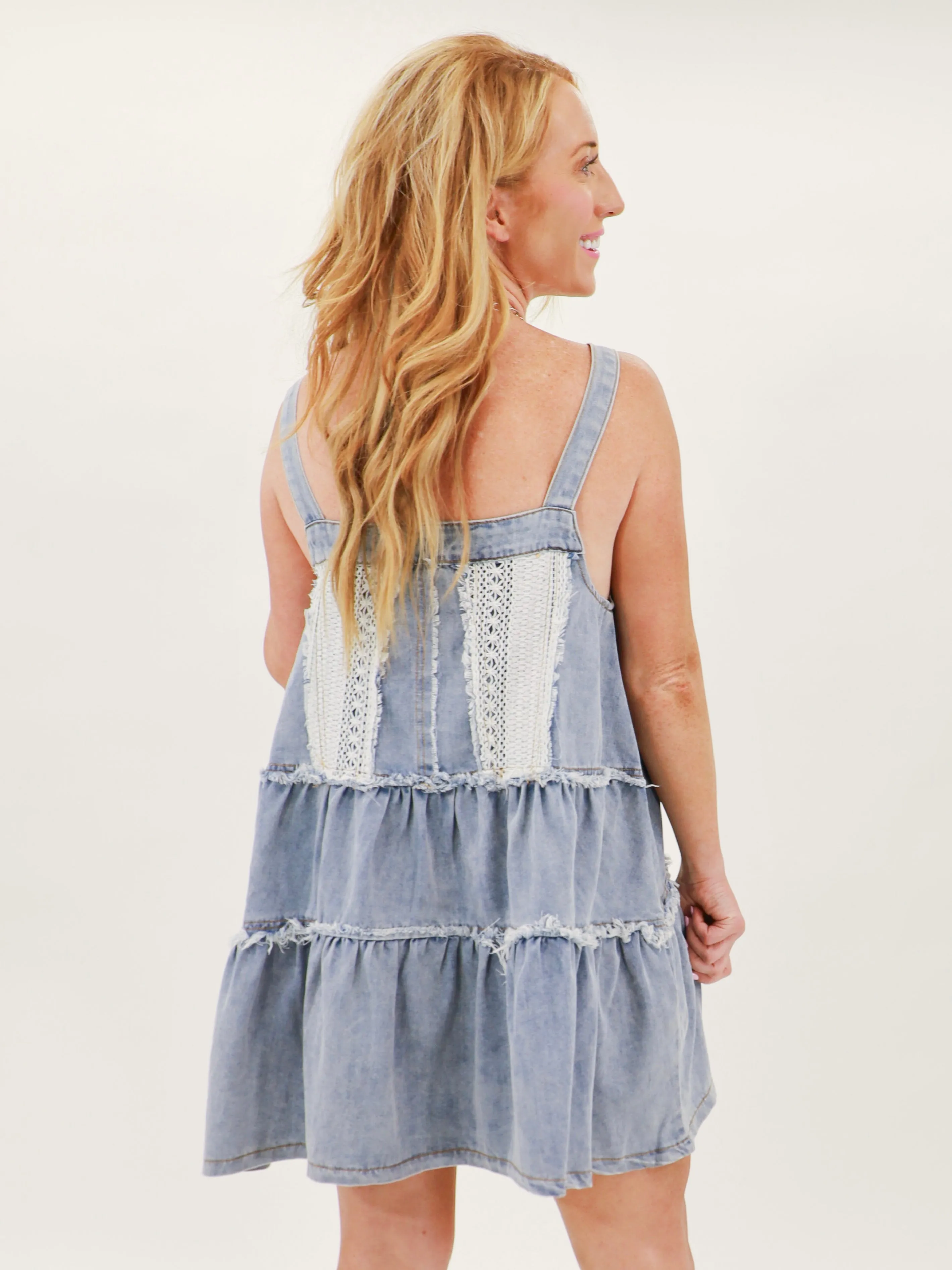 Demi's Denim Lace Dress