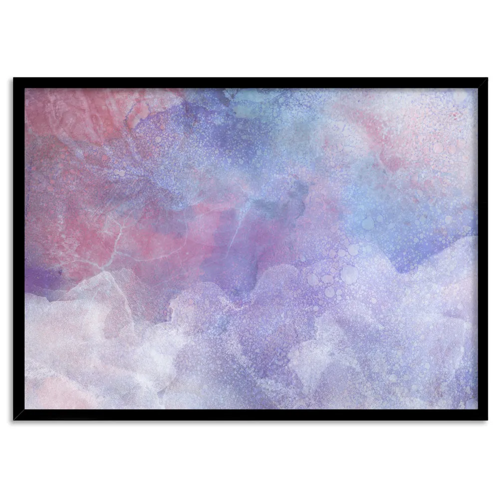 Distressed Pastel Ink Abstract - Art Print