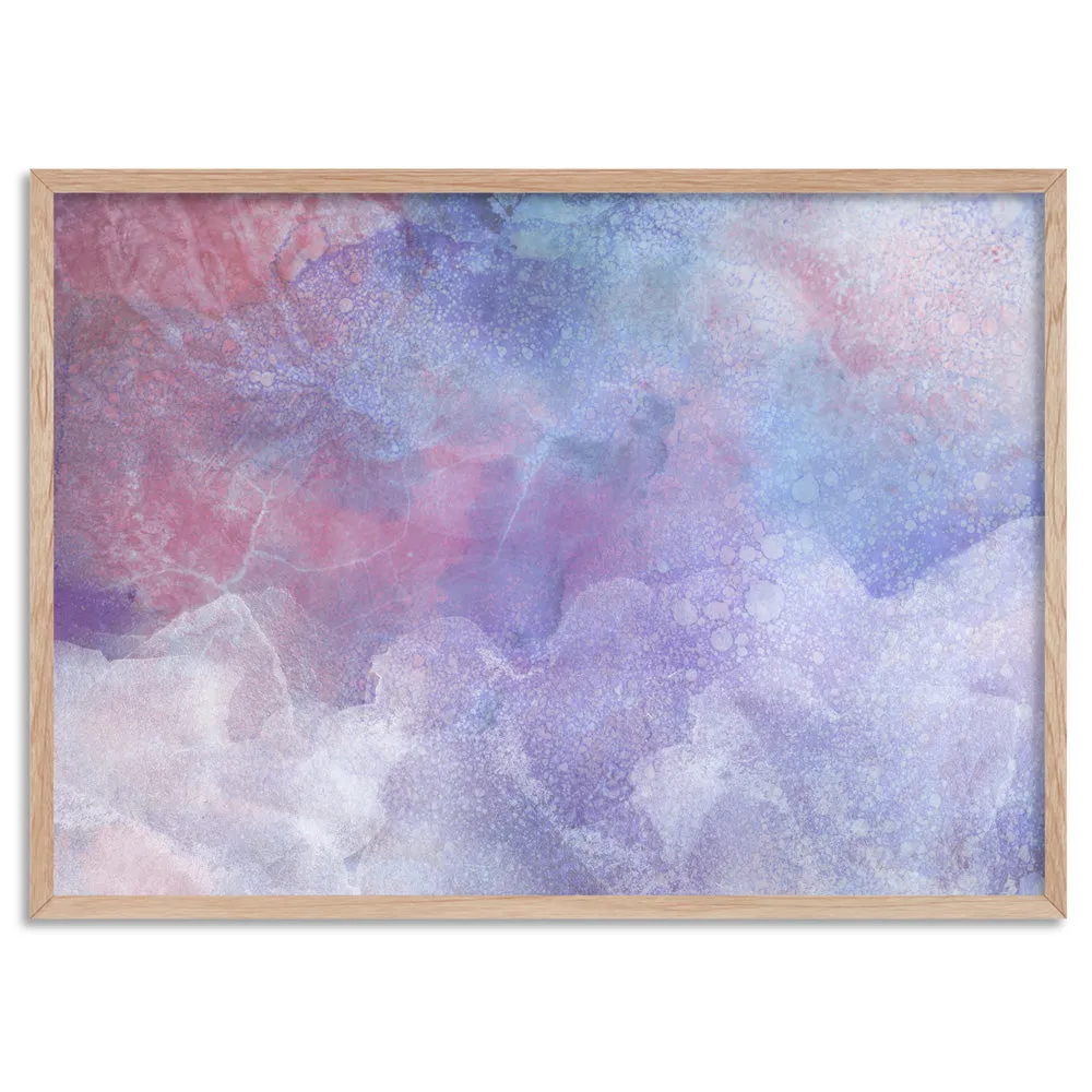 Distressed Pastel Ink Abstract - Art Print