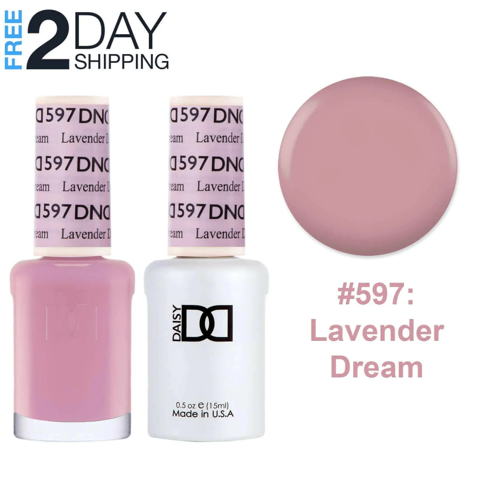 DND Gel Nail Polish & Nail Lacquer Set Soak Off Duo Set - #587