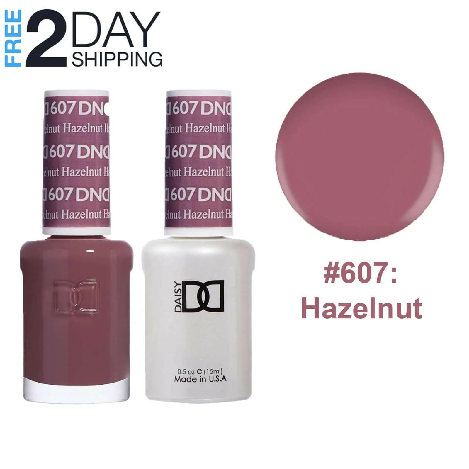 DND Gel Nail Polish & Nail Lacquer Set Soak Off Duo Set - #607